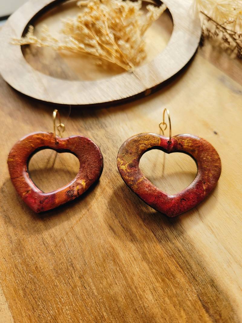 Clara // Ohrringe Aus Polymer Clay - Handgemacht Und Ein Unikat von PolyphonieDesign