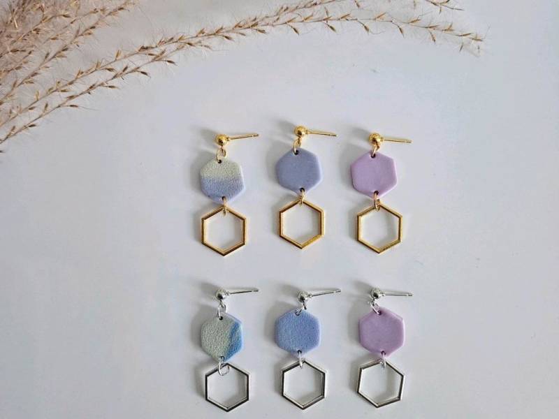 Ilse // Ohrringe Aus Polymer Clay Und Edelstahl von PolyphonieDesign