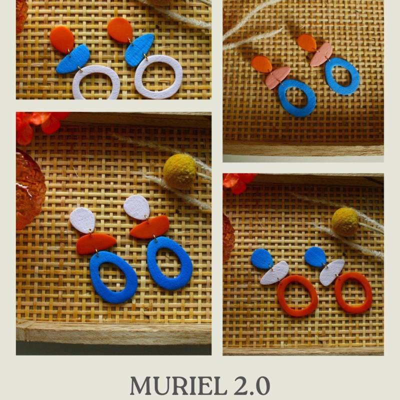 Muriel 2.0 // Knallige Statement-Ohrringe Aus Polymer Clay, Uv-Resin Und Messing von PolyphonieDesign