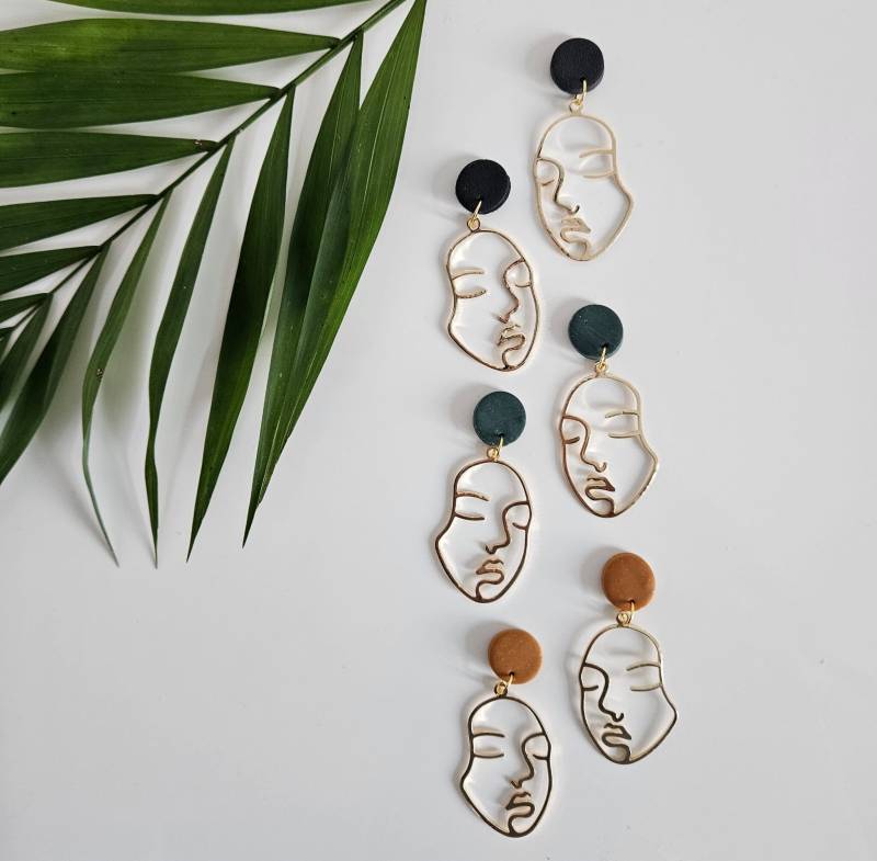 xenia // Ohrringe Aus Polymer Clay Und Messing von PolyphonieDesign