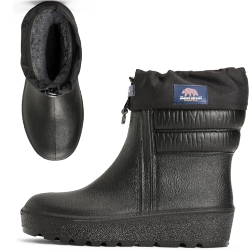 Polyver damen Schwedisches klassisches Winterstiefel Niedrig | Schwarz | Größe 36-42 | Winterschuhe | Außergewöhnlicher Komfort | Wasserfeste, rutschfeste, leichte und wärmeisolierende Winterstiefel von Polyver