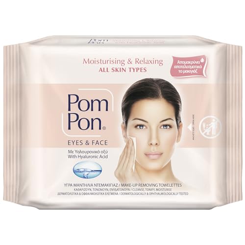 Pom Pon ALL SKIN Gesichts und Augen Make-up Entfernungstücher, mit natürlichen, feuchtigkeitsspendenden und entspannenden Inhaltsstoffen, 20 Stück Pom Pon ALL SKIN Gesichts und Augen Make-up Entfernungstücher, mit natürlichen, feuchtigkeitsspendenden und entspannenden Inhaltsstoffen, 20 Stück von Pom Pon