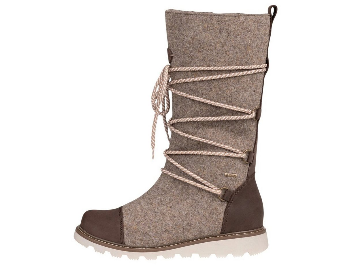 Pomar Ruka GTX (Filzstiefel, wasserdicht, extrem warm) sandbraun Damen Winterstiefel von Pomar