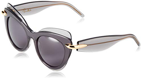 Pomellato Damen PM0002S 001 Sonnenbrille, Grau (001-Grey/Smoke), 51 von Pomellato
