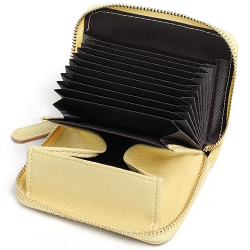 Kreditkartenetui Kartenetui Damen RFID Schutz mit Vielen Fächern und Münzfach, Reißverschluss Portemonnaie Klein von Pomelo Best