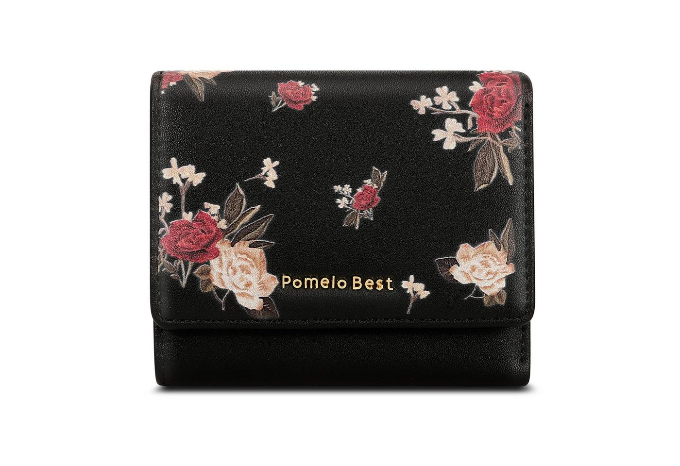 Pomelo Best Geldbörse Damen Geldbeutel Geld Beutel Portemonnaie Portmonee Weich Leder Kurz (Frauen Handtasche Ledergeldbörse Brieftasche mit 6 Kartenfächer, Slim Wallet, Kreditkartenetui, Kartenetui, Kartenhalter), NFC RFID-Schutz mit Münzfach 9,2 x 12 x 3,3 cm von Pomelo Best