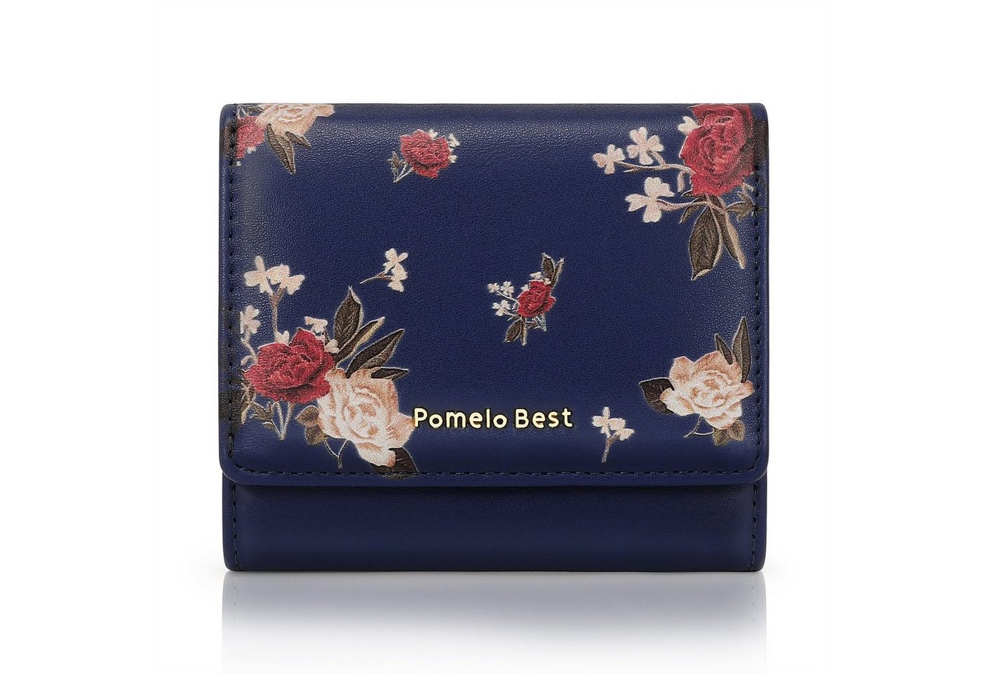 Pomelo Best Geldbörse Damen Geldbeutel Geld Beutel Portemonnaie Portmonee Weich Leder Kurz (Frauen Handtasche Ledergeldbörse Brieftasche mit 6 Kartenfächer, Slim Wallet, Kreditkartenetui, Kartenetui, Kartenhalter), NFC RFID-Schutz mit Münzfach 9,2 x 12 x 3,3 cm von Pomelo Best