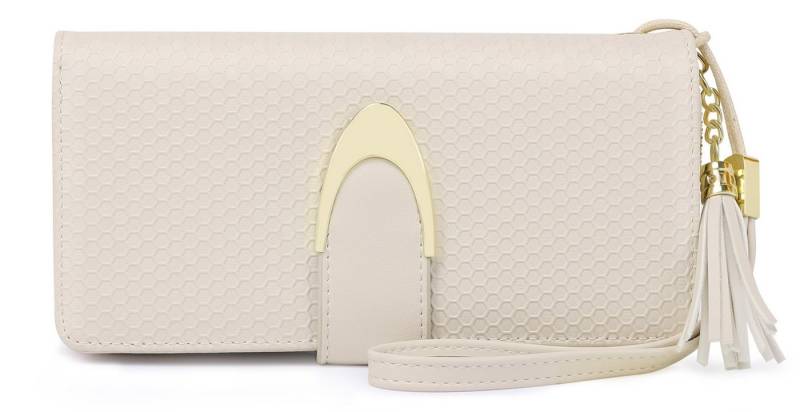 Pomelo Best Geldbörse Damen Handytasche Portemonnaie Portmonee Geldbeutel Weich Leder Lang (Frauen Handtasche Ledergeldbörse Brieftasche mit 12 Kartenfächer, Slim Wallet, Kreditkartenetui, Kartenetui, Kartenhalter), NFC RFID-Schutz mit Münzfach Groß 19,5 x 10,5 x 3,5cm von Pomelo Best