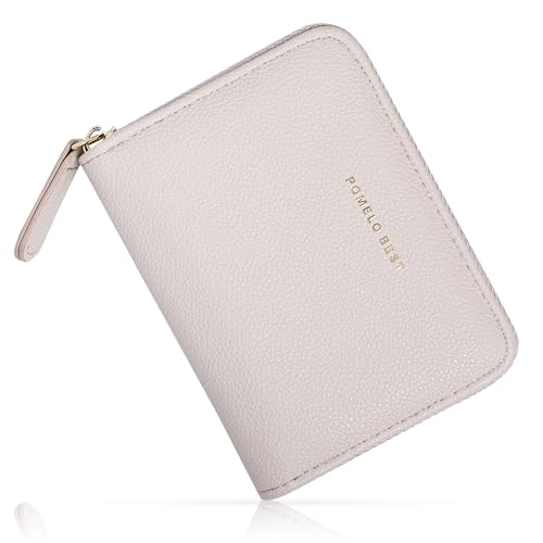 Pomelo Best Kreditkartenetui RFID Schutz Kartenetui Damen Herren, Kompakte Geldbörse mit Reißverschluss von Pomelo Best
