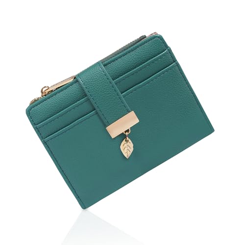 Pomelo Best kleines Portemonnaie Damen – kleine RFID Geldbörse mit Münzfach und Druckknopf – Mini Geldbeutel im Kurzformat Frauen (Türkis) von Pomelo Best