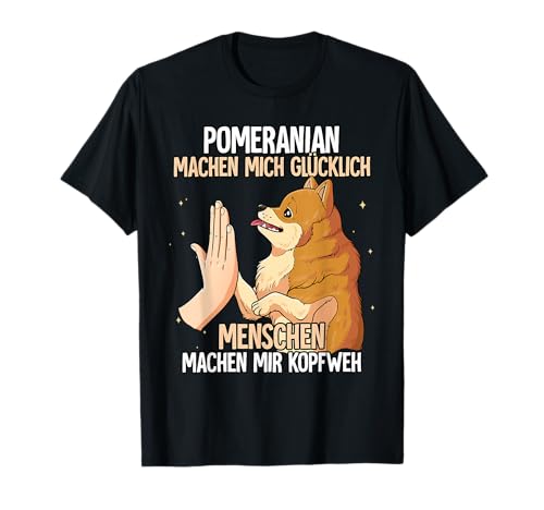 Pomeranian Geschenk - Unisex Erwachsene & Kinder - Pomeranian-Fans & Hundeliebhaber - Schwarz - S - Kurzarm - T-Shirt von Pomeranian Geschenk
