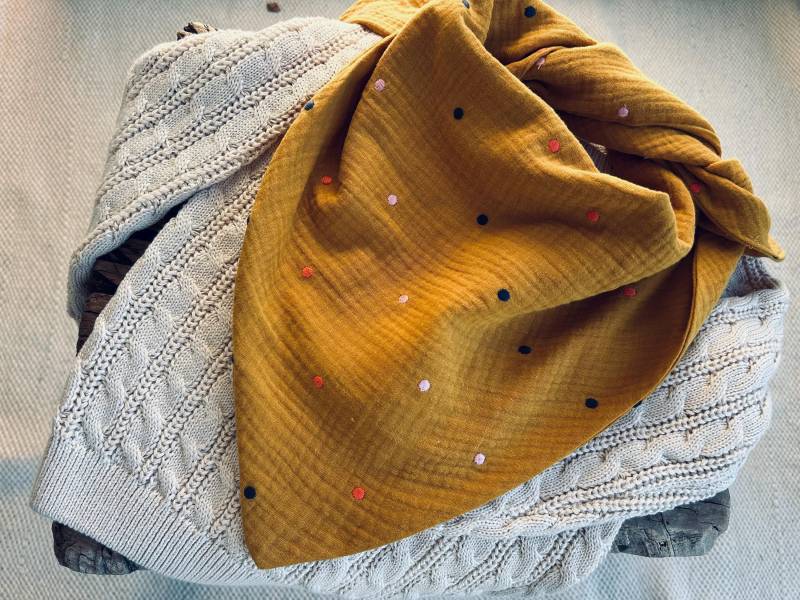 Halstuch Musselin, Tuch Kinder, Musselintuch Für Mädchen, Schal Aus Herbst, Musselinschal Musslelin, Pomipomi von PomiPomiShop