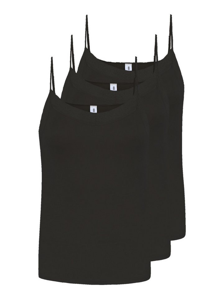 Pompadour Achseltop 3er Pack Damen Spaghettitop Lacy-Peak (Packung, 3-St) von Pompadour