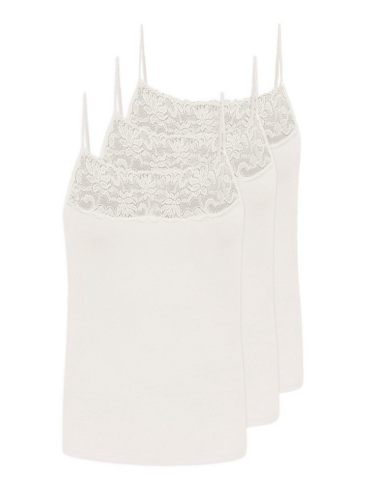 Pompadour Achseltop 3er Pack Damen Spaghettitop Nostalgie (Packung, 3-St) - von Pompadour