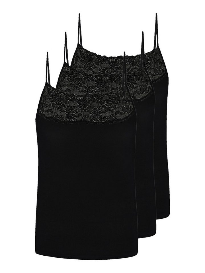 Pompadour Achseltop 3er Pack Damen Spaghettitop Nostalgie (Packung, 3-St) - von Pompadour