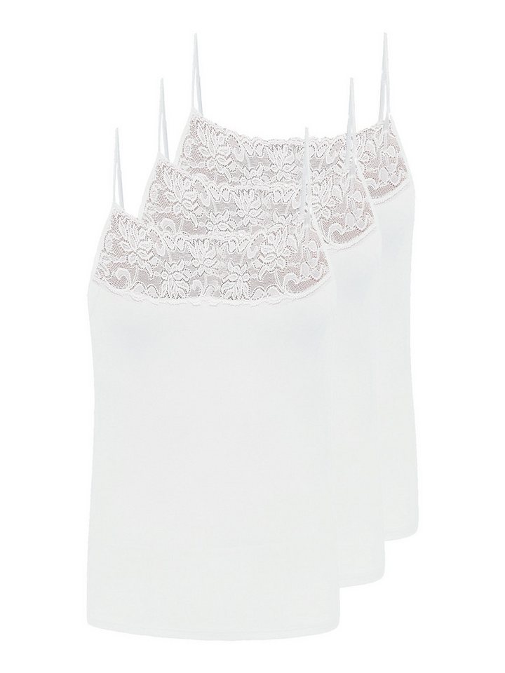 Pompadour Achseltop 3er Pack Damen Spaghettitop Nostalgie (Packung, 3-St) - von Pompadour