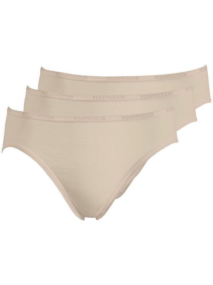 Pompadour Bikinislip 3er Pack Damen Bikinislip Intime (Packung, 3-St) Zwickel von Pompadour