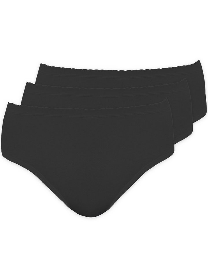 Pompadour Bikinislip 3er Pack Damen Jazzpant Pure (Packung, 3-St) gerundeter Beinausschnitt von Pompadour