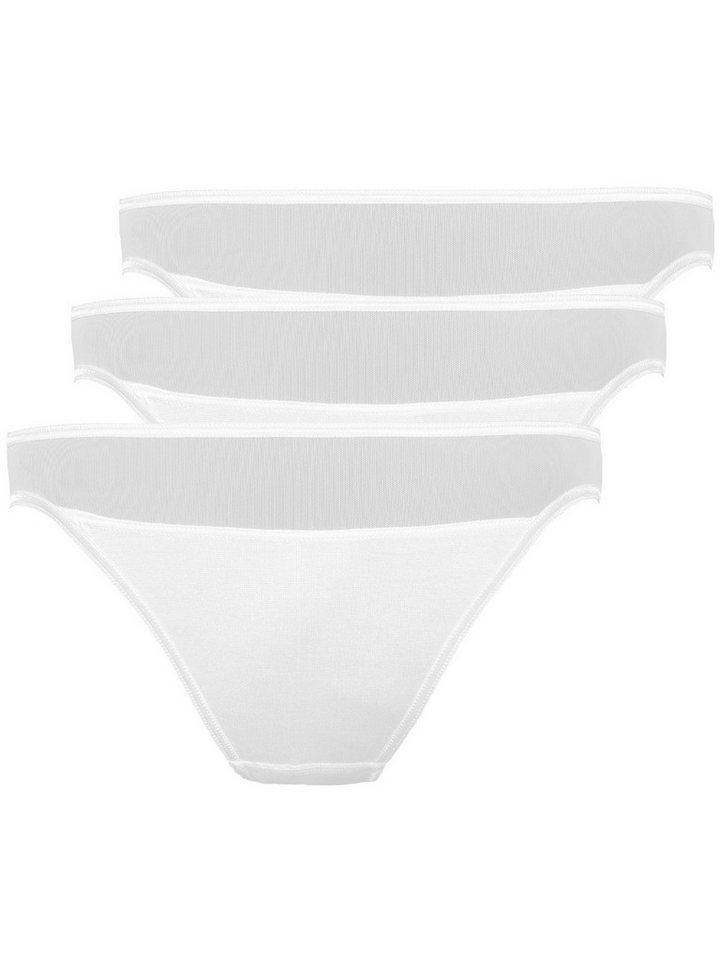 Pompadour Bikinislip 3er Pack Damen Minislip New Vision (Packung, 3-St) Zwickel von Pompadour