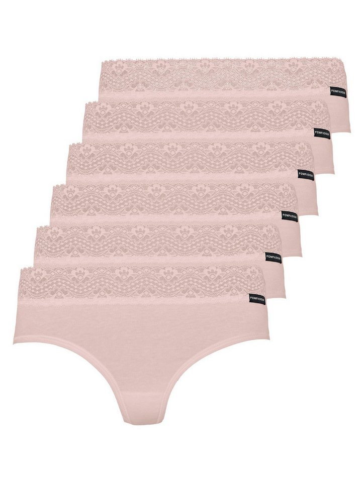 Pompadour Bikinislip 6er Pack Brasilian-Slip DUO Lace (Packung, 6-St) - von Pompadour