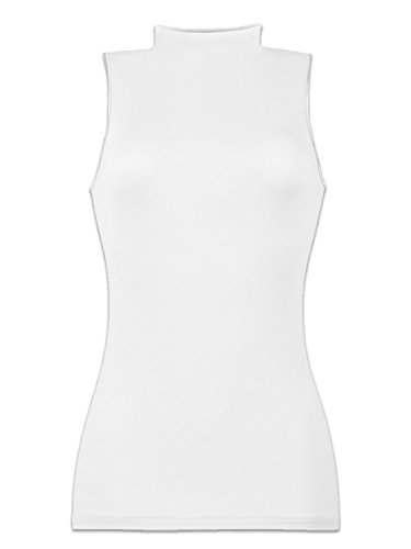 Pompadour Damen Achseltop mit Stehkragen 1 Stück, 7730-580, 48, Weiss von Pompadour