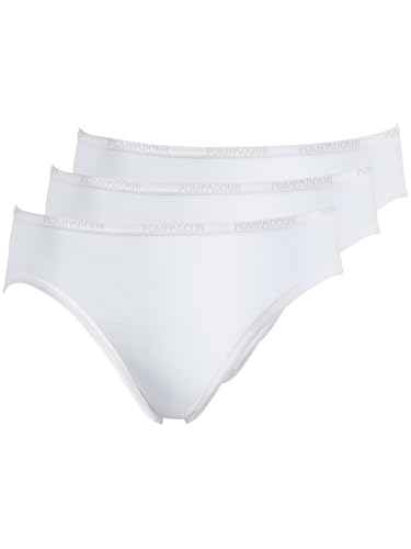 Pompadour Damen BIKINISLIP 3er Pack, 7730-054, 40, Weiss von Pompadour