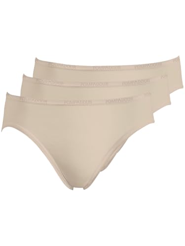Pompadour Damen BIKINISLIP 3er Pack, 7733-054, 46, Biskuit von Pompadour