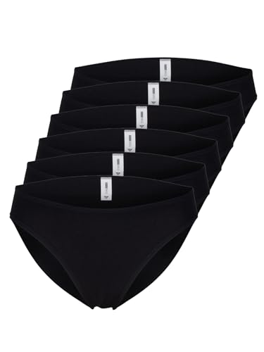 Pompadour Damen Bikini-Slip Duo im 4er-Pack 7801-26-054, Schwarz, Größe 44 von Pompadour