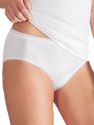 Pompadour Damen Hüftslip Organic Cotton 5er Pack Größe 42, Farbe weiß von Pompadour