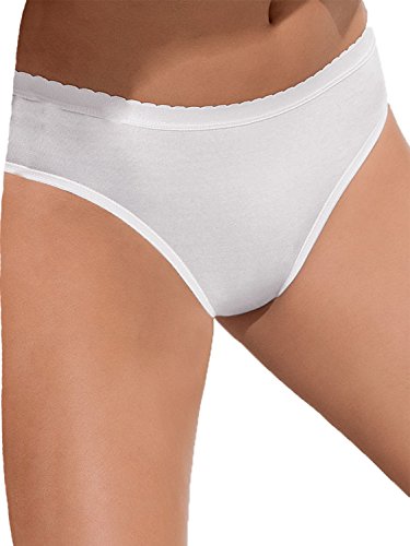 Pompadour Damen Hüftslip Pur 3er Pack Größe 48, Farbe weiß von Pompadour