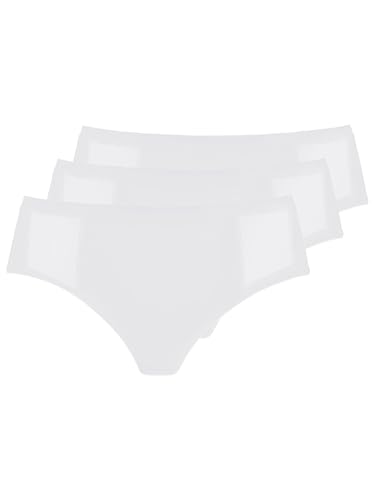 Pompadour Damen MIDI Slip 3er Pack, 8680-024, 40, Weiss von Pompadour