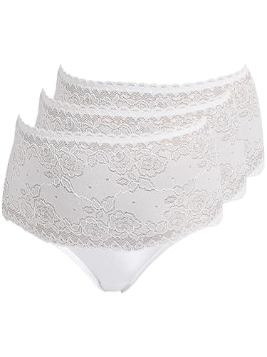 Pompadour Damen Maxislip Femme 3er Pack Größe 40, Farbe weiß von Pompadour