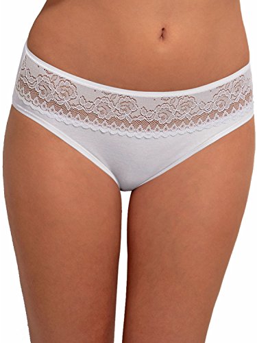 Pompadour Damen Midislip Femme 3er Pack Größe 42, Farbe weiß von Pompadour