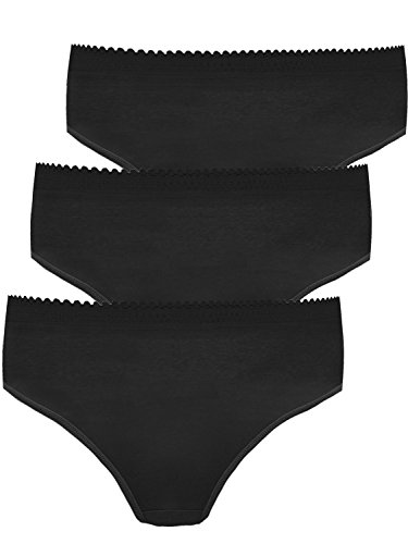 Pompadour Damen Taillenslip 3er Pack, 7741-015, 40, Schwarz von Pompadour