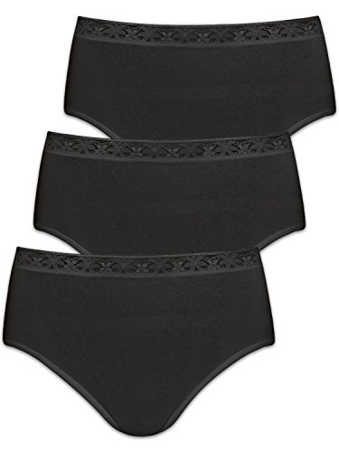 Pompadour Damen Taillenslip 3er Pack, 8221-015, 38, Schwarz von Pompadour