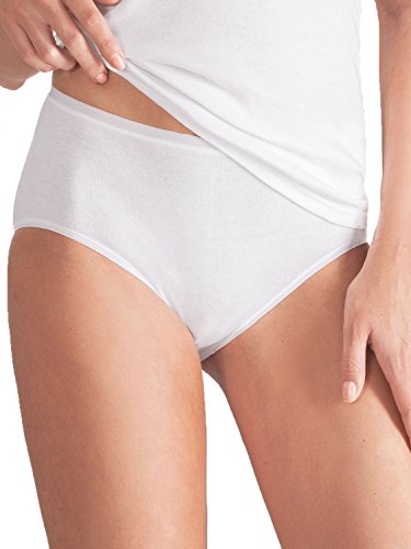 Pompadour Damen Taillenslip Organic Cotton 5er Pack Größe 40, Farbe weiß von Pompadour