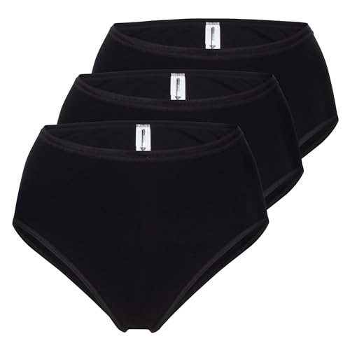 Pompadour Damen Taillenslip Passion 3er Pack Größe 48, Farbe schwarz von Pompadour