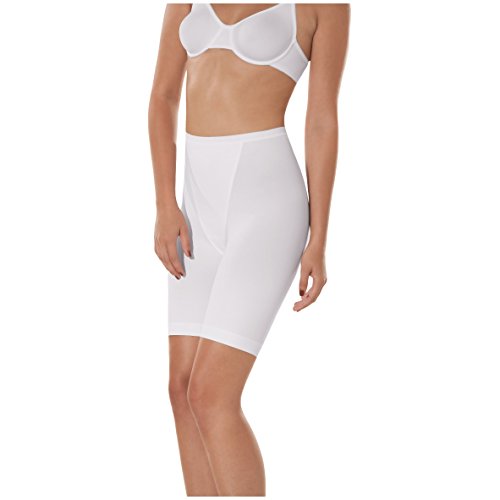Pompadour Damen Taillenslip mit Langbein Größe 44, Farbe weiß von Pompadour
