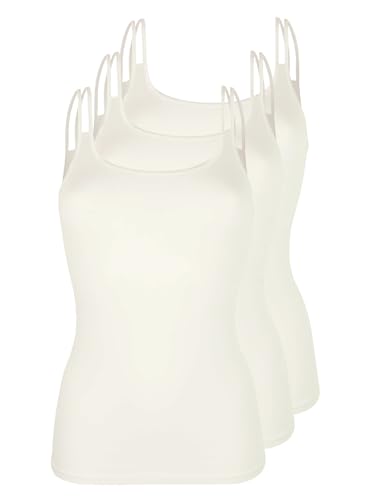 Pompadour Damen Top Intime 3er Pack Größe 38, Farbe champagner von Pompadour