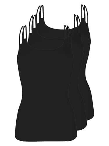 Pompadour Damen Top Intime 3er Pack Größe 40, Farbe schwarz von Pompadour