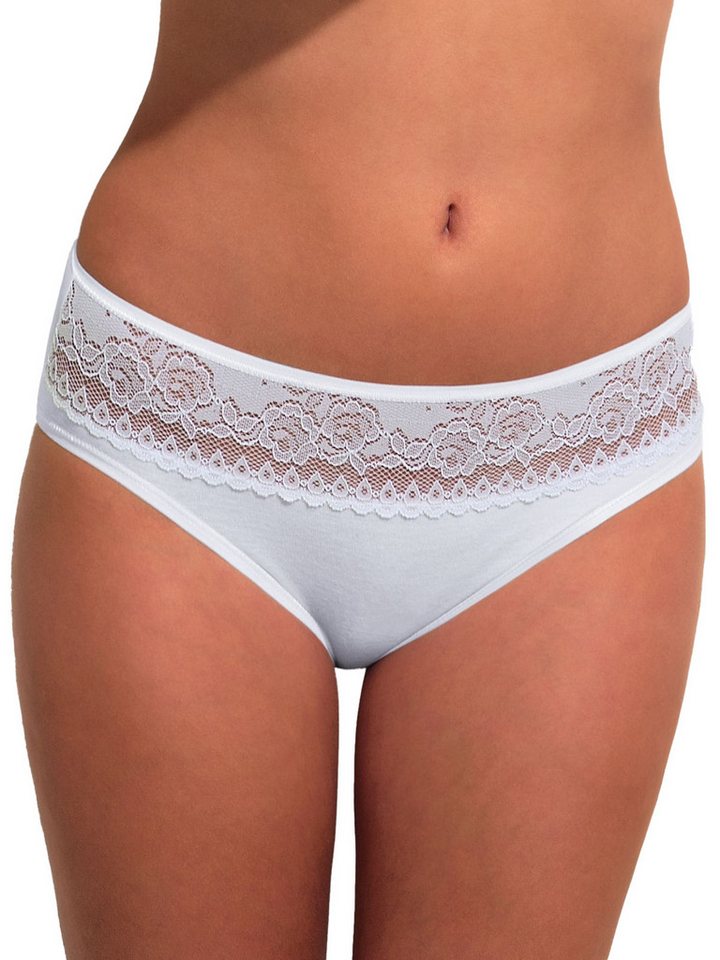 Pompadour Hüftslip 3er Pack Damen Midislip Femme (Packung, 3-St) Zwickel von Pompadour