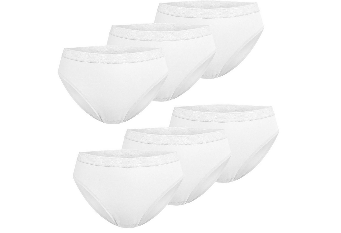 Pompadour Hüftslip Hüft-Slip (Set, 6-St., 6er Pack) Spitzenbündchen von Pompadour