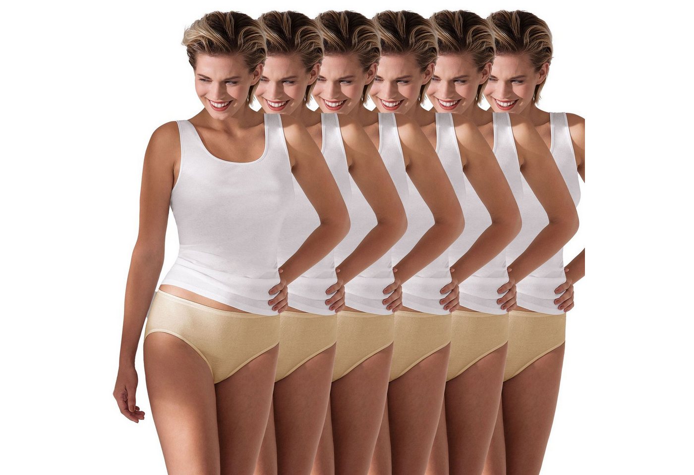 Pompadour Hüftslip Hüft-Slip Passion (Set, 6-St., 6er Pack) Glanzeinfass von Pompadour