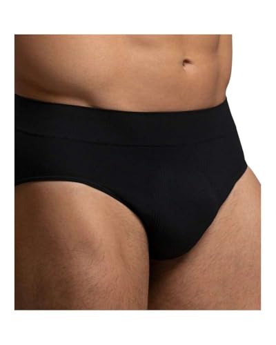 POMPEA 3 Stück Herren-Slips weich Seamless mit Odor Control Garn Q-Skin, Sortiert, L/XL von Pompea