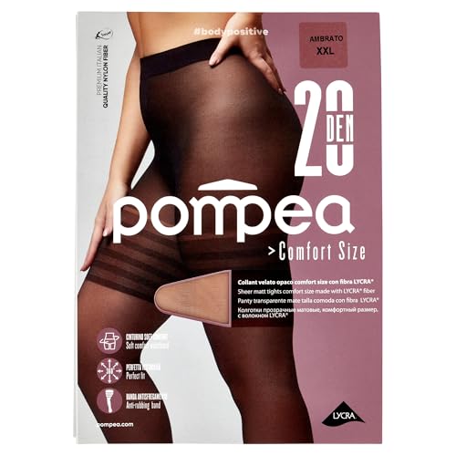POMPEA Damen 90771372p0a631xxl Strumpfhose, Bernsteinfarben, XXL von Pompea