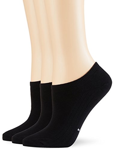 POMPEA Damen Baumwolle knöchelsocken, Schwarz (Schwarz 0071), 39-42 (3er Pack) von Pompea