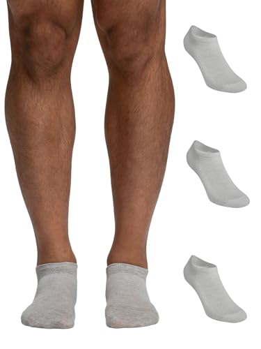 POMPEA Herren Cotton Füßlinge, Grigio (Grigio Melange 1350), 47/50 (3er Pack) von Pompea