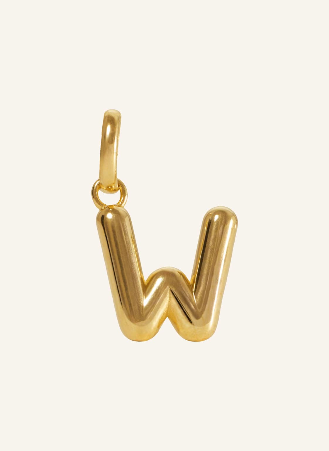 Pompidou Anhänger Puffy Letter W By Glambou gold von Pompidou