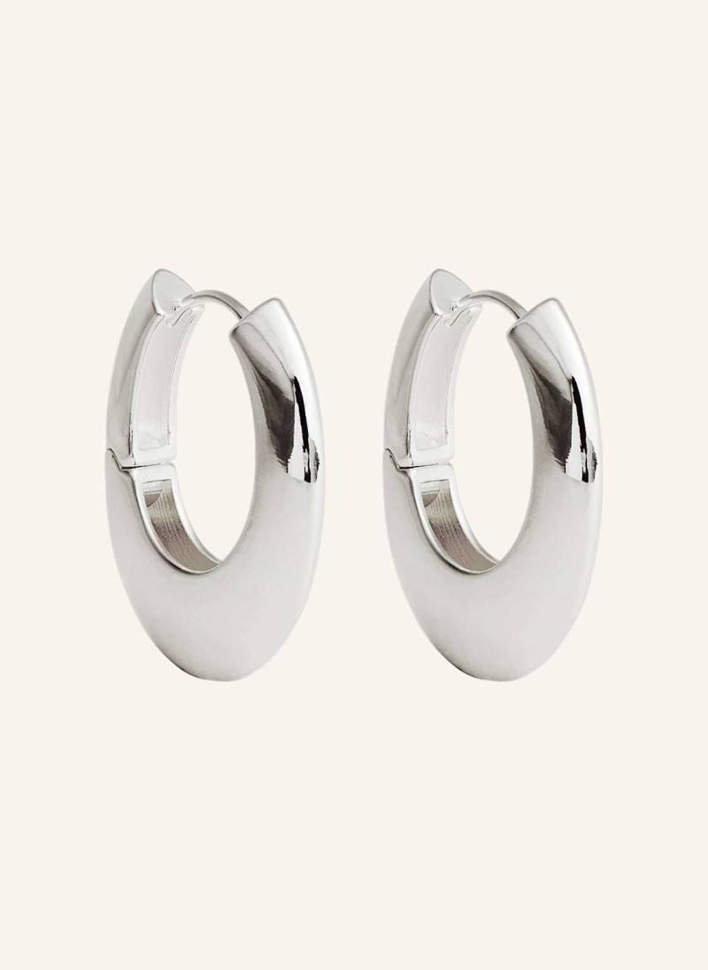 Pompidou Creolen Maxi Pebbles Hoops By Glambou silber von Pompidou