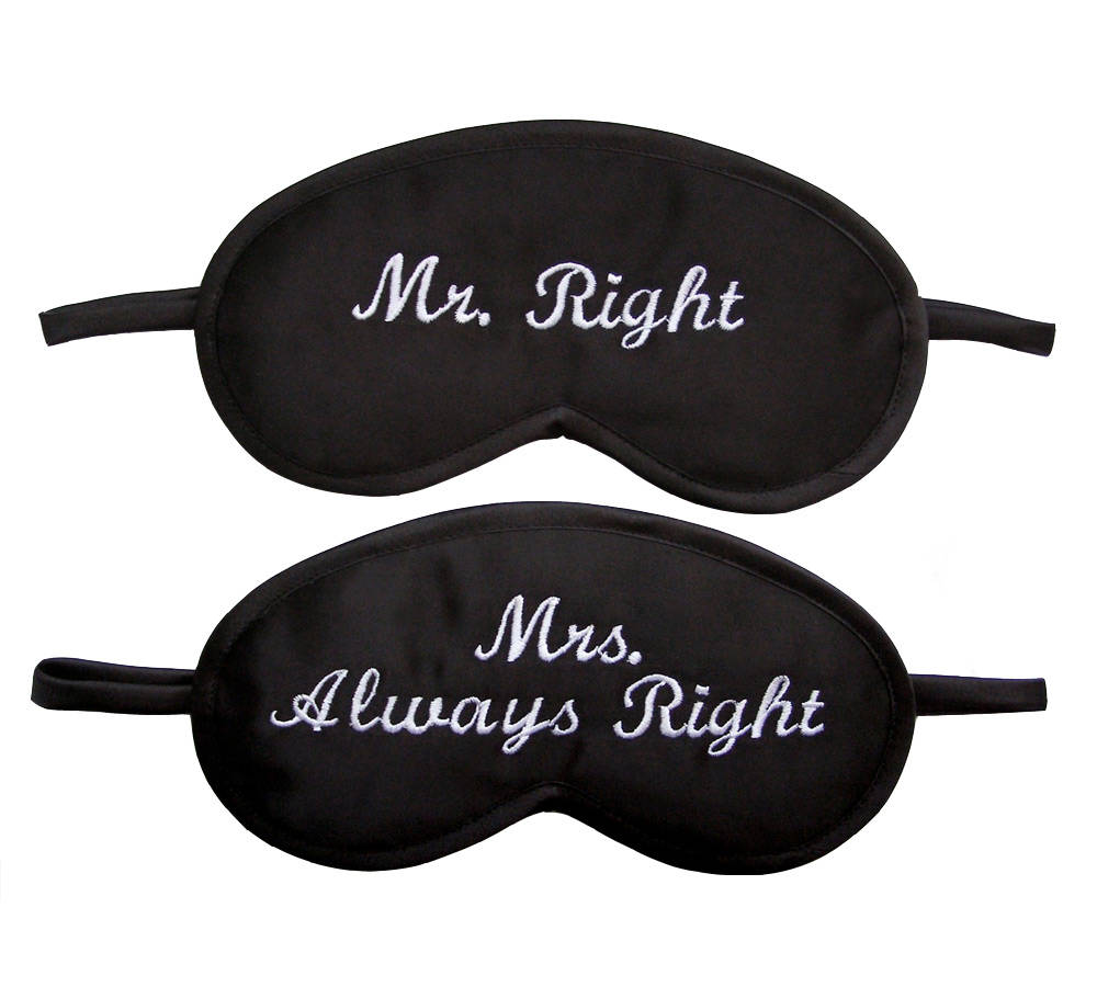 Mr Right Mrs Always Schlafmasken, Blindfolds Set Für 2, Hochzeitsgeschenk Schwarze Schlafauge Maske, Textstickerei Zwei, Frau Und Mann Mr Right Mrs Always Schlafmasken, Blindfolds Set Für 2, Hochzeitsgeschenk Schwarze Schlafauge Maske, Textstickerei Zwei, Frau Und Mann von PomponDesigns